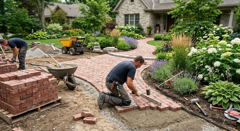 Brick Hardscape Installation in Providence, RI